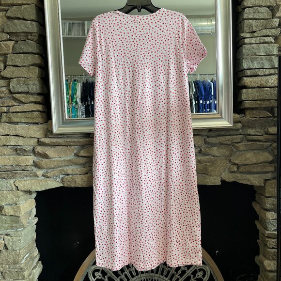 Lands' End Women's Supima Cotton Short Sleeve Midcalf Nightgown, NWT - Picture 2 of 2